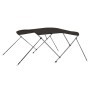 Toldo bimini de 3 arcos negro 182x184x136 cm de vidaXL, Cubiertas para almacenamiento de barcas - Ref: Foro24-94804, Precio: ...
