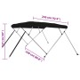 Toldo bimini de 4 arcos gris 236x228x127 cm de vidaXL, Cubiertas para almacenamiento de barcas - Ref: Foro24-94812, Precio: 2...