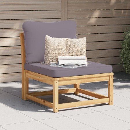 Sofá de jardín con cojines madera maciza acacia de vidaXL, Sofás modulares de exterior - Ref: Foro24-366495, Precio: 120,56 €...