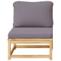 Sofá de jardín con cojines madera maciza acacia de vidaXL, Sofás modulares de exterior - Ref: Foro24-366495, Precio: 120,56 €...