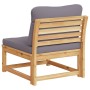 Sofá de jardín con cojines madera maciza acacia de vidaXL, Sofás modulares de exterior - Ref: Foro24-366495, Precio: 120,56 €...
