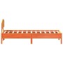 Estructura cama con cabecero madera pino marrón cera 100x200 cm de vidaXL, Camas y somieres - Ref: Foro24-3207220, Precio: 14...