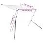 Toldo T-Top extensión blanco 174x205x(115-194) cm de vidaXL, Cubiertas para almacenamiento de barcas - Ref: Foro24-94865, Pre...