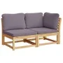 6-piece garden furniture set with solid acacia wood cushions by vidaXL, Modular outdoor sofas - Ref: Foro24-3214311, Price: 7...