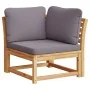 6-piece garden furniture set with solid acacia wood cushions by vidaXL, Modular outdoor sofas - Ref: Foro24-3214311, Price: 7...