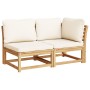 Juego de muebles jardín 8 pzas con cojines madera maciza acacia de vidaXL, Sofás modulares de exterior - Ref: Foro24-3214305,...