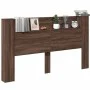 Cabecero de cama con LED marrón roble 180x16,5x103,5 cm de vidaXL, Cabeceros y pies de cama - Ref: Foro24-839265, Precio: 109...