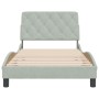 Estructura de cama con cabecero terciopelo gris claro 100x200cm de vidaXL, Camas y somieres - Ref: Foro24-3207905, Precio: 14...