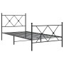 Estructura de cama con cabecero y estribo metal negro 90x190 cm de vidaXL, Camas y somieres - Ref: Foro24-376512, Precio: 82,...