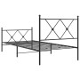 Estructura de cama con cabecero y estribo metal negro 90x190 cm de vidaXL, Camas y somieres - Ref: Foro24-376512, Precio: 82,...