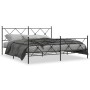 Estructura de cama cabecero y estribo metal negro 183x213 cm de vidaXL, Camas y somieres - Ref: Foro24-376525, Precio: 132,14...