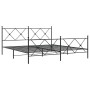 Estructura de cama cabecero y estribo metal negro 183x213 cm de vidaXL, Camas y somieres - Ref: Foro24-376525, Precio: 132,14...