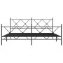 Estructura de cama cabecero y estribo metal negro 183x213 cm de vidaXL, Camas y somieres - Ref: Foro24-376525, Precio: 132,14...