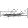 Estructura de cama cabecero y estribo metal negro 183x213 cm de vidaXL, Camas y somieres - Ref: Foro24-376525, Precio: 132,14...