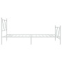 Estructura cama metal con cabecero y pie cama blanca 107x203 cm de vidaXL, Camas y somieres - Ref: Foro24-376565, Precio: 92,...