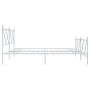Estructura cama metal con cabecero y estribo blanco 180x200 cm de vidaXL, Camas y somieres - Ref: Foro24-376573, Precio: 129,...