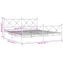 Estructura cama metal con cabecero y estribo blanco 180x200 cm de vidaXL, Camas y somieres - Ref: Foro24-376573, Precio: 129,...