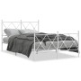Estructura cama metal con cabecero y estribo blanco 120x200 cm de vidaXL, Camas y somieres - Ref: Foro24-376567, Precio: 126,...