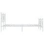 Metal bed frame with headboard and white footboard 120x200 cm by vidaXL, Beds and slatted bases - Ref: Foro24-376567, Price: ...