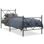 Estructura de cama con cabecero y estribo metal negro 75x190 cm de vidaXL, Camas y somieres - Ref: Foro24-376510, Precio: 65,...