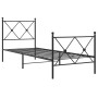 Estructura de cama con cabecero y estribo metal negro 75x190 cm de vidaXL, Camas y somieres - Ref: Foro24-376510, Precio: 65,...