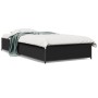 Estructura de cama madera de ingeniería y metal negra 90x190 cm de vidaXL, Camas y somieres - Ref: Foro24-845116, Precio: 71,...