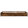 Estructura cama madera ingeniería metal roble humo 75x190 cm de vidaXL, Camas y somieres - Ref: Foro24-845123, Precio: 66,79 ...