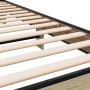 Estructura cama madera ingeniería metal roble Sonoma 75x190 cm de vidaXL, Camas y somieres - Ref: Foro24-845813, Precio: 70,8...