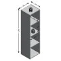 FMD Estantería con 4 compartimentos blanco de FMD, Librerías y estanterías - Ref: Foro24-428755, Precio: 109,89 €, Descuento: %
