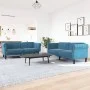 2-teilige Sofagarnitur aus blauem Samt von vidaXL, Sofas - Ref: Foro24-3209227, Preis: 533,60 €, Rabatt: %