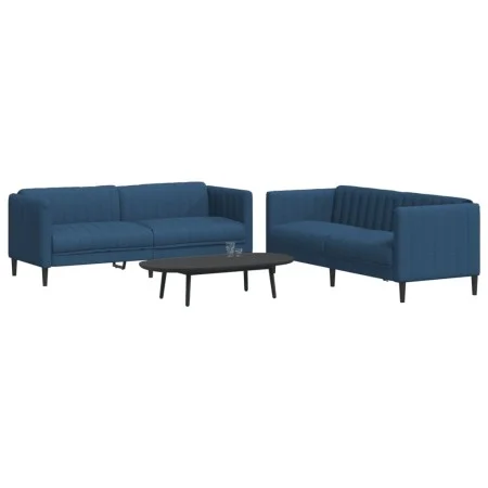 Juego de sofás 2 piezas tela azul de vidaXL, Sofás - Ref: Foro24-3209244, Precio: 631,80 €, Descuento: %