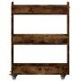 Armario con ruedas madera ingeniería roble ahumado 60x22x79 cm de vidaXL, Taquillas y armarios de almacenamiento - Ref: Foro2...