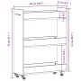Armario con ruedas madera ingeniería roble ahumado 60x22x79 cm de vidaXL, Taquillas y armarios de almacenamiento - Ref: Foro2...