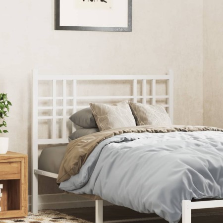 Cabecero de metal blanco 107 cm de vidaXL, Cabeceros y pies de cama - Ref: Foro24-376403, Precio: 29,20 €, Descuento: %