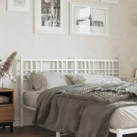 White metal headboard 160 cm by vidaXL, Headboards and footboards - Ref: Foro24-376408, Price: 93,82 €, Discount: %