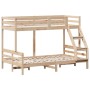 Litera de madera maciza de pino 90x200/120x200 cm de vidaXL, Camas y somieres - Ref: Foro24-3207185, Precio: 311,77 €, Descue...