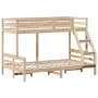 Litera de madera maciza de pino 90x200/120x200 cm de vidaXL, Camas y somieres - Ref: Foro24-3207185, Precio: 306,78 €, Descue...