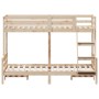 Litera de madera maciza de pino 90x200/120x200 cm de vidaXL, Camas y somieres - Ref: Foro24-3207185, Precio: 311,77 €, Descue...