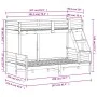 Litera de madera maciza de pino 90x200/120x200 cm de vidaXL, Camas y somieres - Ref: Foro24-3207185, Precio: 306,78 €, Descue...