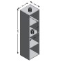 FMD Estantería con 4 compartimentos gris hormigón de FMD, Librerías y estanterías - Ref: Foro24-428752, Precio: 110,78 €, Des...
