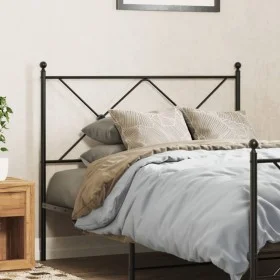 Black metal headboard 100 cm by vidaXL, Headboards and footboards - Ref: Foro24-376531, Price: 38,34 €, Discount: %