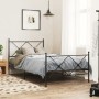 Cabecero de metal negro 100 cm de vidaXL, Cabeceros y pies de cama - Ref: Foro24-376531, Precio: 38,88 €, Descuento: %
