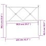 Cabecero de metal negro 100 cm de vidaXL, Cabeceros y pies de cama - Ref: Foro24-376531, Precio: 38,88 €, Descuento: %