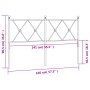 Cabecero de metal blanco 140 cm de vidaXL, Cabeceros y pies de cama - Ref: Foro24-376584, Precio: 48,11 €, Descuento: %