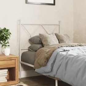 White metal headboard 80 cm by vidaXL, Headboards and footboards - Ref: Foro24-376578, Price: 36,66 €, Discount: %