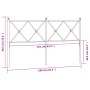 Cabecero de metal blanco 160 cm de vidaXL, Cabeceros y pies de cama - Ref: Foro24-376586, Precio: 48,68 €, Descuento: %