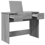 Sonoma gray dressing table with mirror 100x45x76 cm by vidaXL, Bedroom Dressers - Ref: Foro24-840700, Price: 119,08 €, Discou...