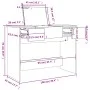 Sonoma gray dressing table with mirror 100x45x76 cm by vidaXL, Bedroom Dressers - Ref: Foro24-840700, Price: 119,08 €, Discou...