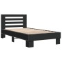 Estructura de cama madera de ingeniería y metal negro 90x200 cm de vidaXL, Camas y somieres - Ref: Foro24-845652, Precio: 95,...