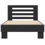 Estructura de cama madera de ingeniería y metal negro 90x200 cm de vidaXL, Camas y somieres - Ref: Foro24-845652, Precio: 95,...